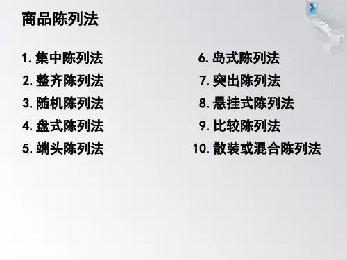 商品陈列方法