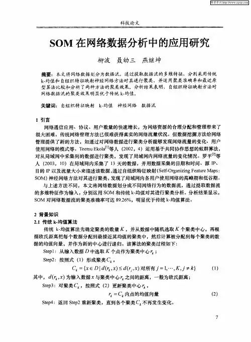 SOM在网络数据分析中的应用研究