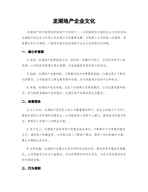 龙湖地产企业文化