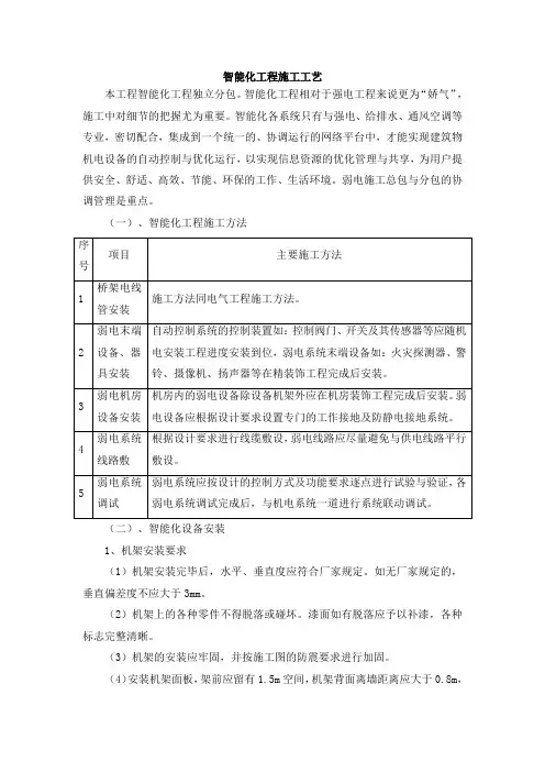 智能化工程施工工艺