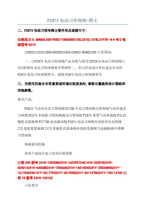 PZ973电动刀形闸阀-图文
