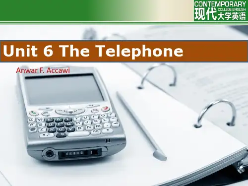 现代大学英语精读4第二版Unit6TheTelephonePPT课件