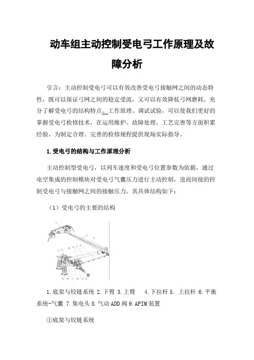 动车组主动控制受电弓工作原理及故障分析