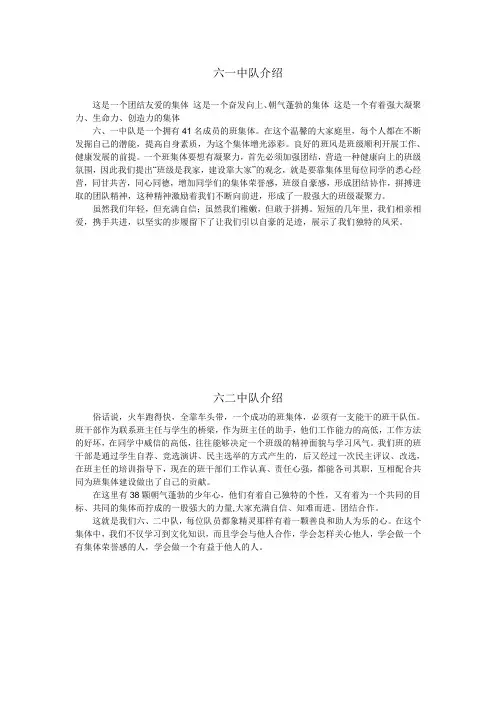 中队介绍