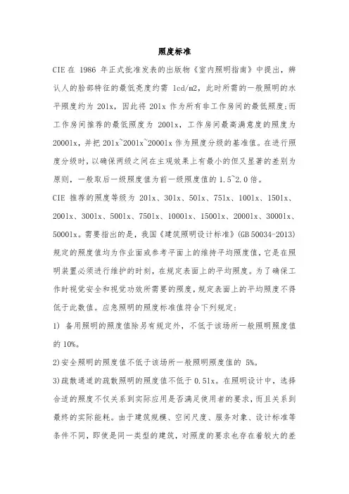 照度标准介绍