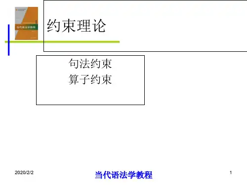 当代语法学教程7第七章约束理论-PPT精选