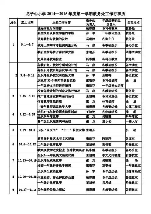 2014年秋季教务工作行事历123