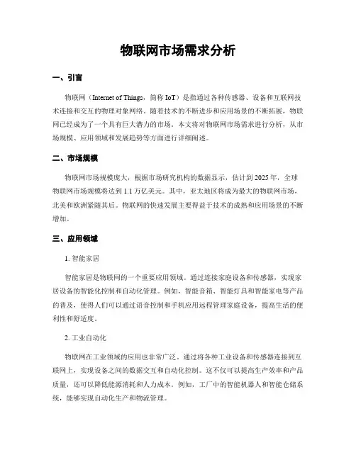 物联网市场需求分析