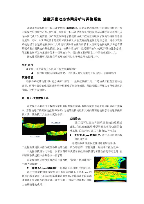 [2.1]油藏开发协同分析与评价系统(ReasPro 2.1)