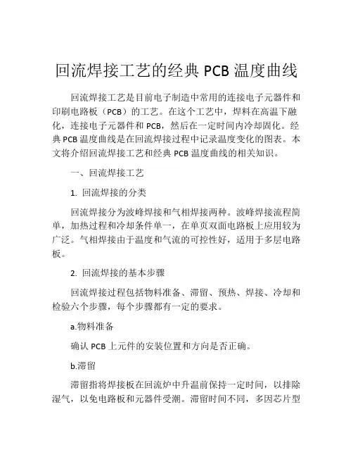 回流焊接工艺的经典PCB温度曲线