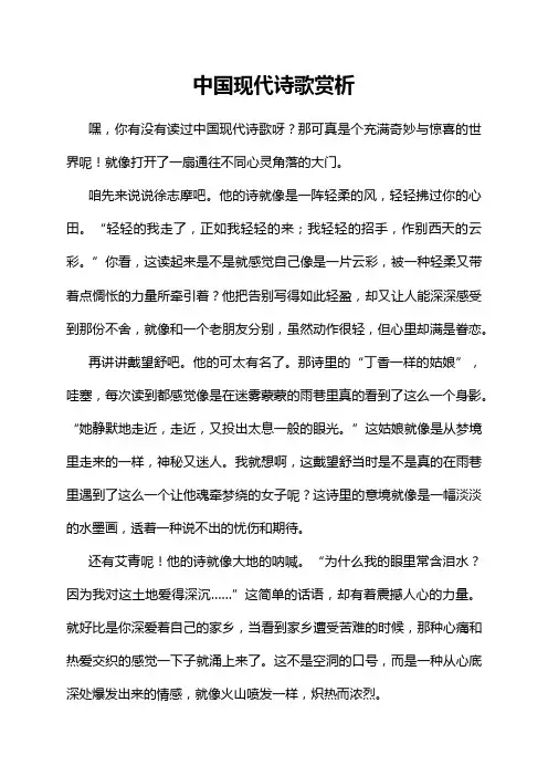 中国现代诗歌赏析