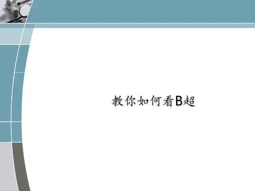 教你如何看B超 ppt课件