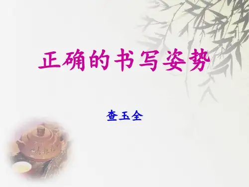 正确的书写姿势 PPT课件