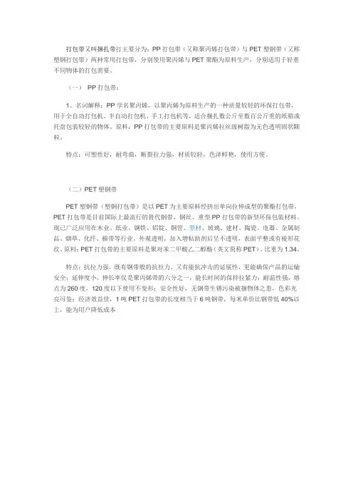 打包带的分类
