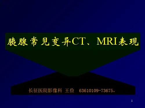胰腺解剖与常见变异PPT课件