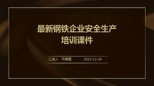 最新钢铁企业安全生产培训课件ppt