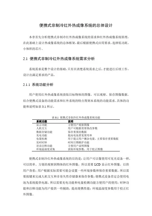 便携式非制冷红外热成像系统的设计-第2章