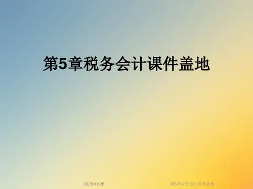 第5章税务会计课件盖地