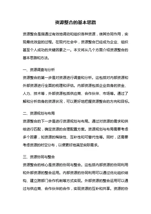 资源整合的基本思路