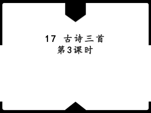 新部编版语文三年级上册《古诗三首望洞庭》优质教学课件