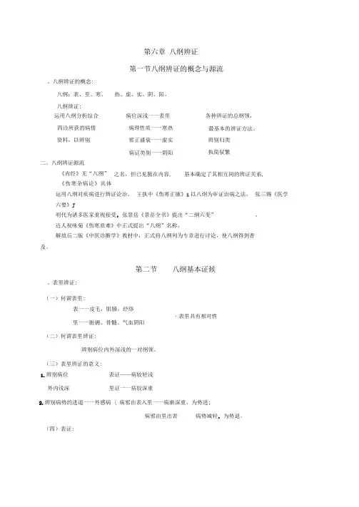 中医诊断学八纲辨证