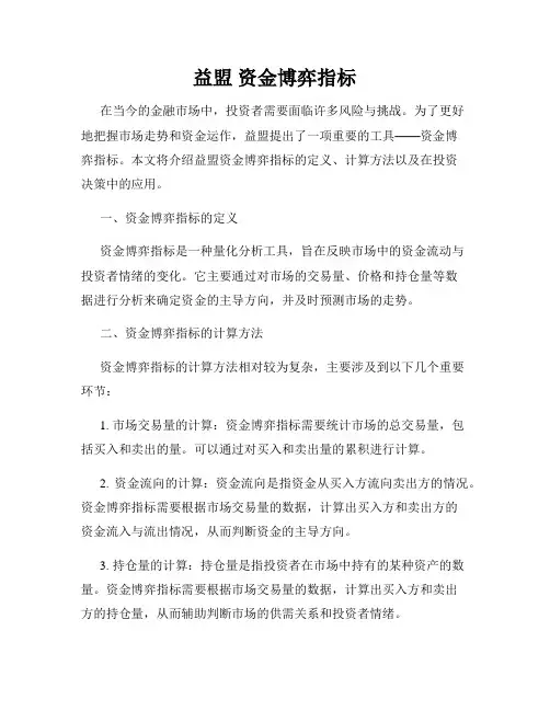 益盟 资金博弈指标