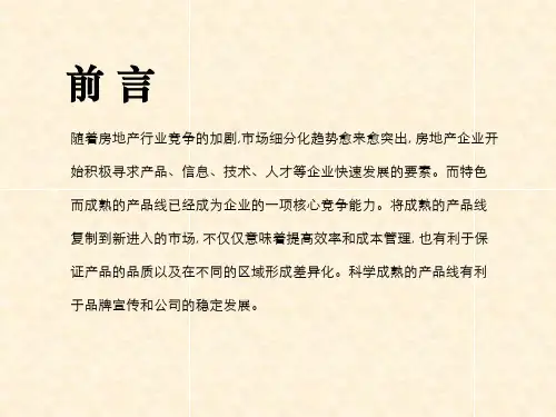 房地产项目前期定位与规划设计标准