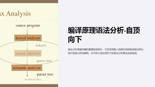 编译原理语法分析-自顶向下