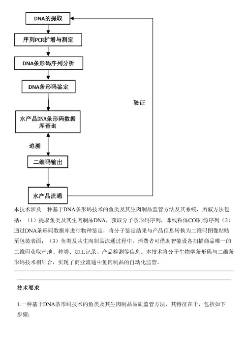 基于DNA条形码技术的鱼类及其生肉制品品质监管方法及其系统与制作流程