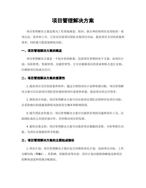 项目管理解决方案