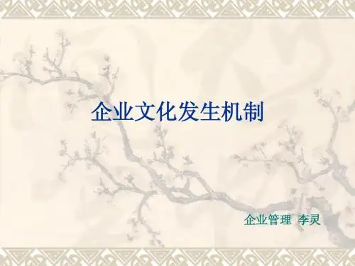 企业文化发生机制