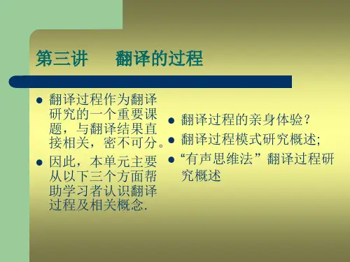 翻译过程PPT课件
