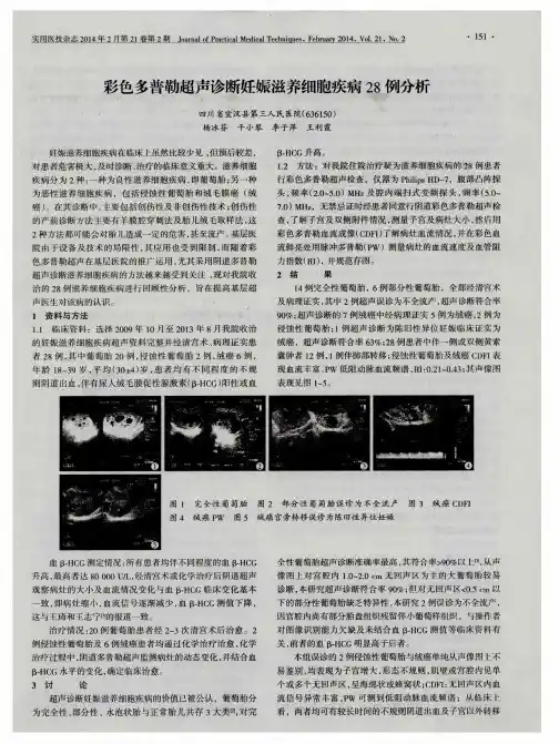 彩色多普勒超声诊断妊娠滋养细胞疾病28例分析