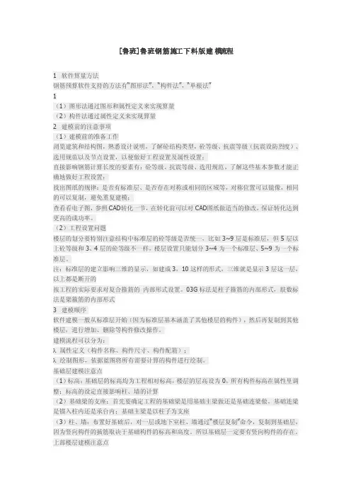 [鲁班]鲁班钢筋施工下料版建模流程