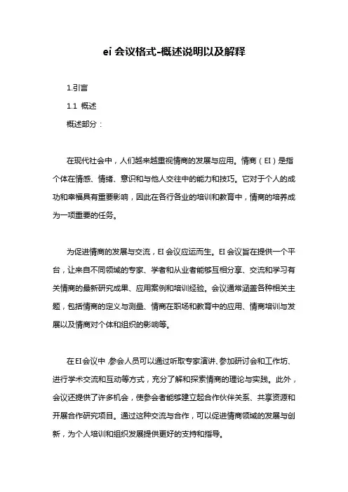 ei会议格式-概述说明以及解释