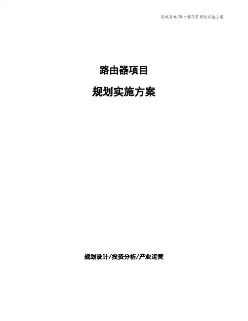 路由器项目规划实施方案