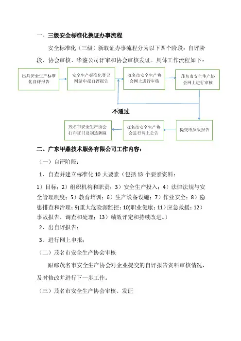 三级安全标准化换证办事流程
