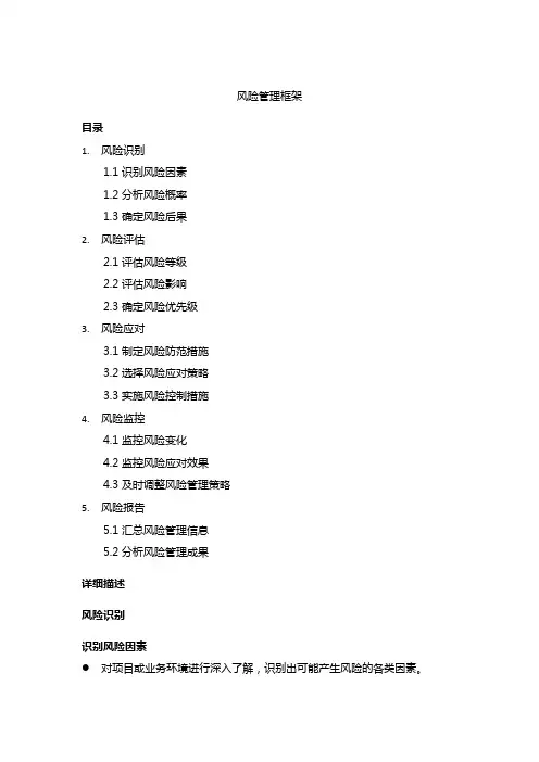 风险管理的框架