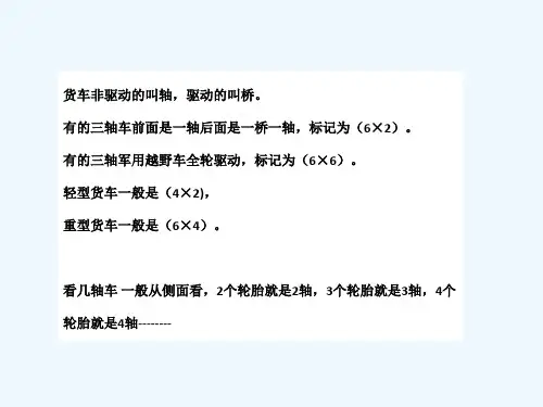 各种货车规格知识介绍 PPT