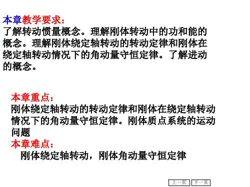 大学物理经典课件——刚体力学共40页文档