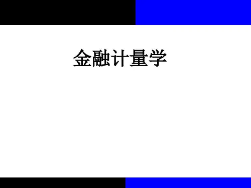 2020版金融计量学：时间序列分析视角(第三版)教学课件第12章第1节