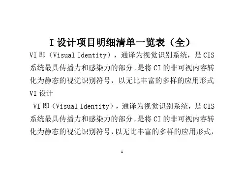 (项目管理)设计项目明细清单览表(全)