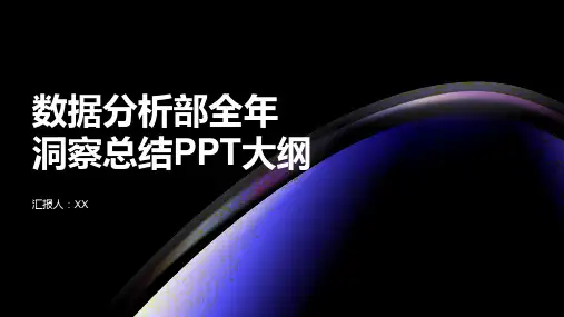 数据分析部全年洞察总结PPT模板