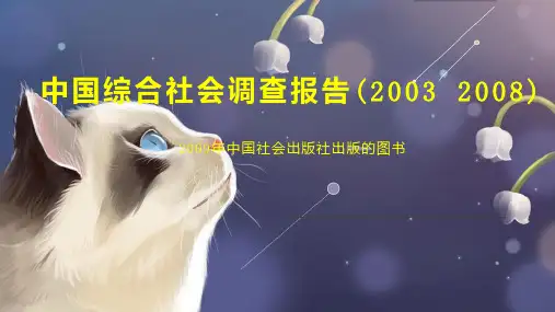 中国综合社会调查报告(2003 2008)