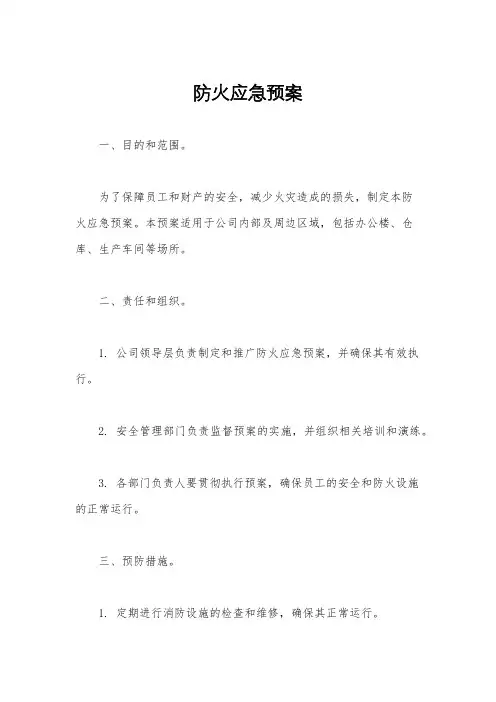 防火应急预案