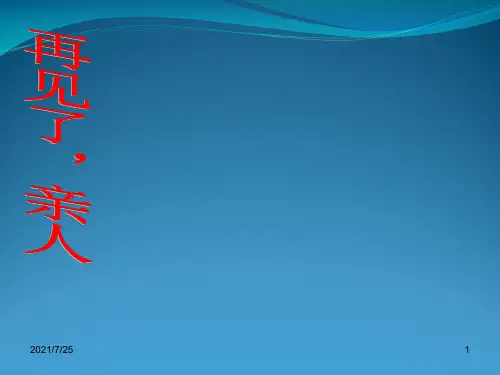 五级下册语文《再见了,亲人》课件(共21张PPT)