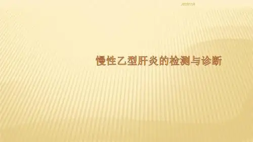 慢性乙型肝炎的检测与诊断精品医学PPT课件