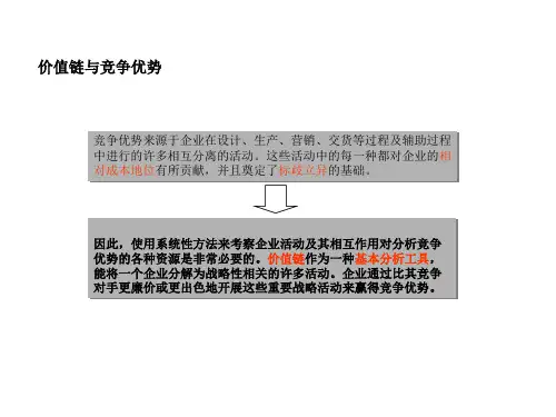 价值链与竞争优势