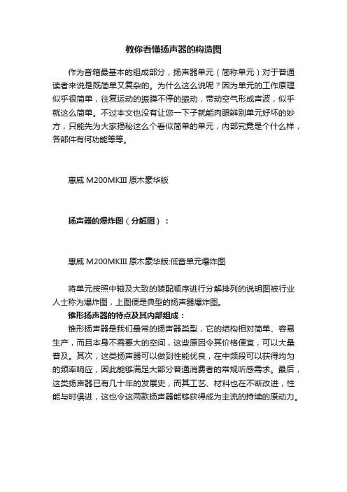 教你看懂扬声器的构造图