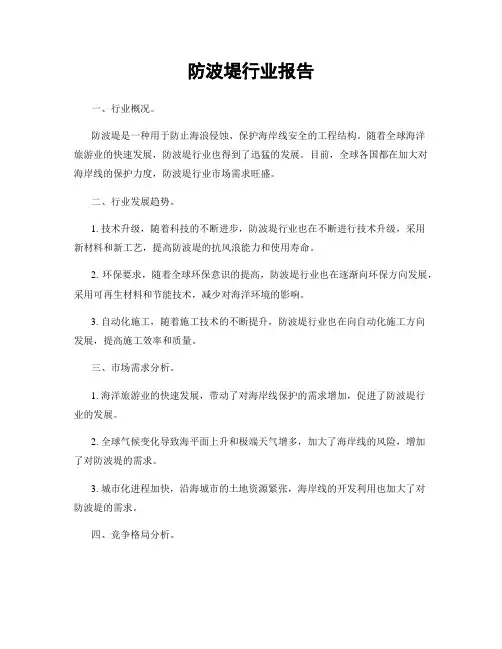 防波堤行业报告